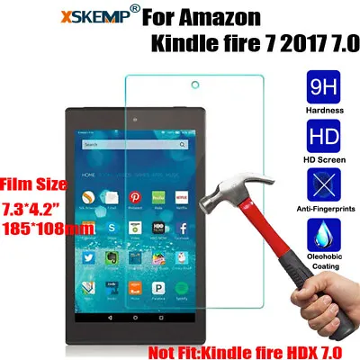 For Amazon Kindle Fire 7 2015 2017 2019 Tempered Glass Screen Protector Guard • $13.89