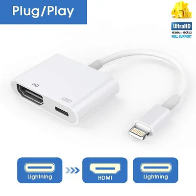 For IPhone 11 12 13 14 Connected To TV Upgraded 1080P Digital HDMI AV Converter • $18.04