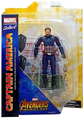 Avengers 3 Infinity War Captain America Marvel Select Action Figure - UK Seller • £39.99