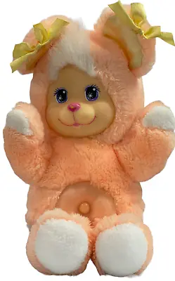 Vtg  Baby Magic Nursery Pet Bear Peach 1990 PLAY MATTEL PLUSH DOLL Rubber Face • $21.24