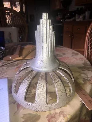 $85 • Buy Vintage Cast Iron Finial, Painted Silver, Very Good Condition