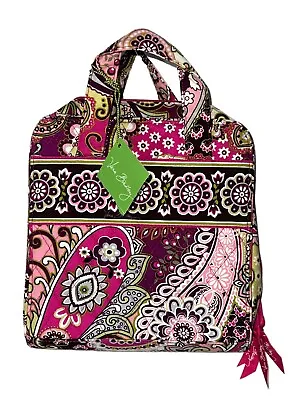 Vera Bradley Very Berry Paisley Tech Organizer Cosmetic Case Travel Bag Hard NWT • $12