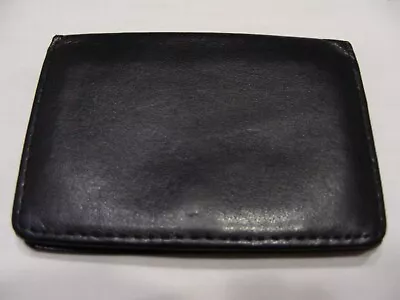 Black Genuine Bonded Leather Bi-Fold Wallet With Snap Closure! • $3.95