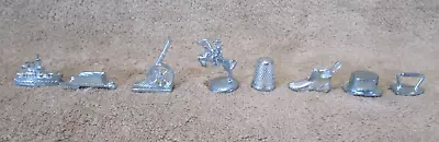 Vintage 1961 Monopoly Game Pieces Parts Replacement Pewter Tokens Lot Of 8 • $8.49