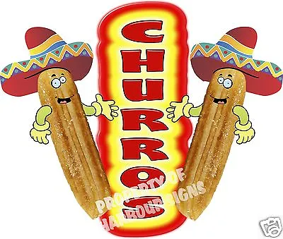 Churros Decal 14  Concession Food Truck Cart Restaurant Menu Vinyl Sign • $15.95