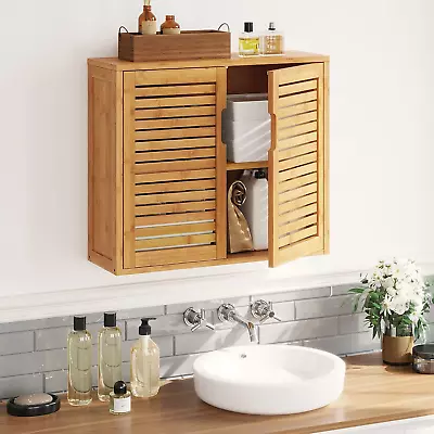 Wall Cabinet Bathroom Storage Cabinet Wall Mounted With Adjustable Shelves Insid • $71.60