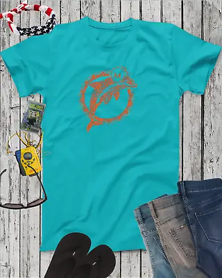 Distressed Miami Dolphins Retro Style Logo Shirt Fan Gift 70s 80s T-shirt XS-4XL • $17.99