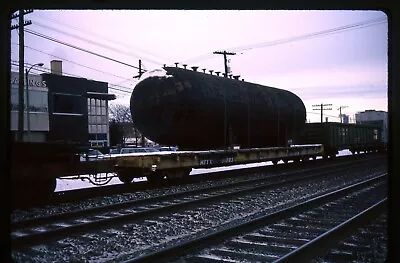 Railroad Slide - MTTX #91283 Trailer Train Flat Car 1989 La Grange IL Freight • $5