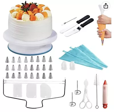 Cake Decorating Kit - 40 Pieces Cake Turntable • £10.99