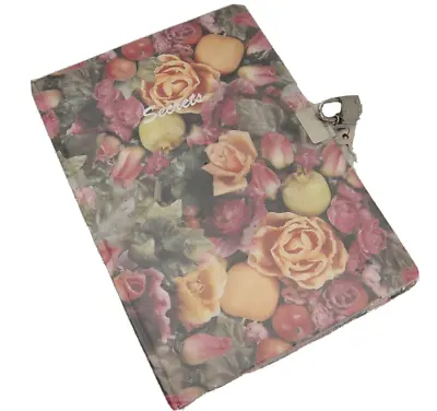 Secrets Diary Journal With Lock And Keys Sealed New Pink Green Flowers • $9.23