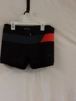 Mens Speedo Red Black Squarecut Shorts Medium Swimsuit • $20