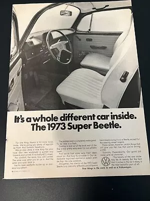 ★1973 Vw Super Beetle Bug Original Vintage Advertisement Print Ad 73 Volkswagon • $7.95