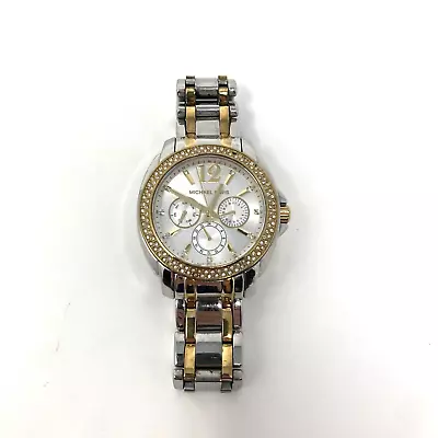 Michael Kors Cameron Two Tone Stainless Steel Chronograph Watch MK5693 Womens • $40