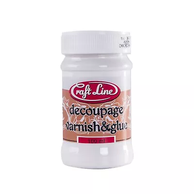 £6.39 • Buy Non-Toxic Decoupage 100ml Varnish& Glue | Silky Shine Finish | Wood Paper Glass 