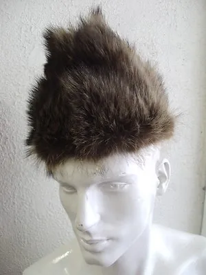 Mint Canadian Raccoon Fur Hat Cap Man Men Sz 21   • $36.98