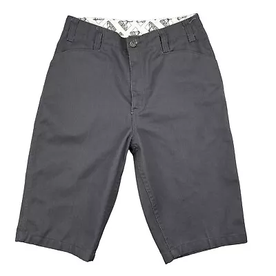 Ben Davis Original Shorts Mens 32 Gray Twill Canvas Flat Front Casual • $34.95