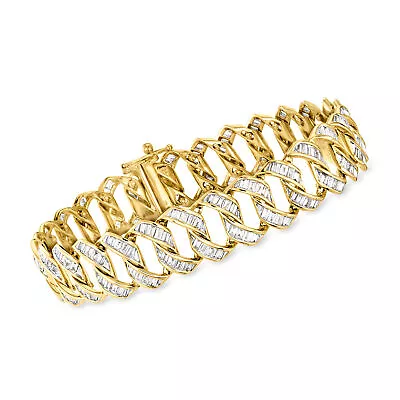 Ross-Simons 4.00 Ct. T.w. Diamond Curb-Link Bracelet In 14kt Yellow Gold • $6746.25