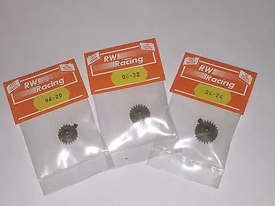 £5.30 • Buy RW 0.6 Mod Hardened Steel Pinions 16/18/20-29 Tamiya M-Chassis M03 M05 M07