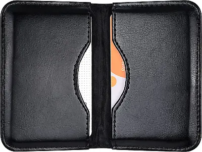 Business Card Holder 2-Sided PU Leather Folio Name Card Holder Wallet Case With • $11.54