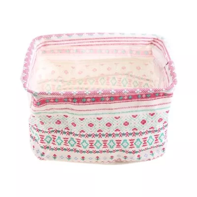 Linen Desk Storage Box Jewelry Cosmetic Holder Stationery Organizer For Case Bag • $15.79