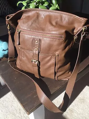 Beautiful Brown Leather Shoulder /cross Body Bag By John Lewis • $50