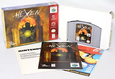 Hexen N64 Nintendo 64 Complete CIB Authentic! Very Good Condition! Rare! • $6