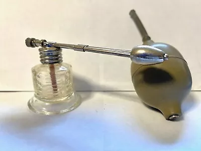 Vintage Antique Rare Clear Glass Perfume / Atomizer Bottle Marked Made In U S A  • $22