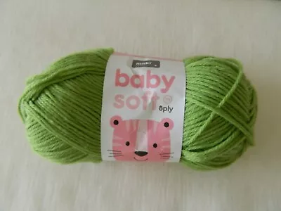 Yarn Makr BABY SOFT Acrylic Nylon 8ply Grassy Green 100g • $5.81