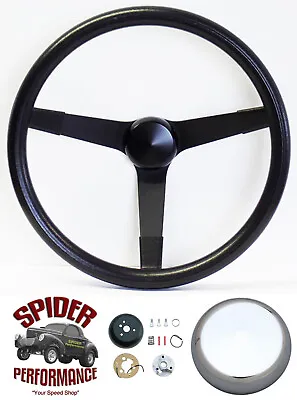 1960-1973 Volkswagen Steering Wheel 14 3/4  VINTAGE BLACK • $149.95