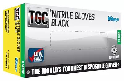 TGC Workgear Black Nitrile Gloves - 100pk - Extra Large - 160004 • $35.95