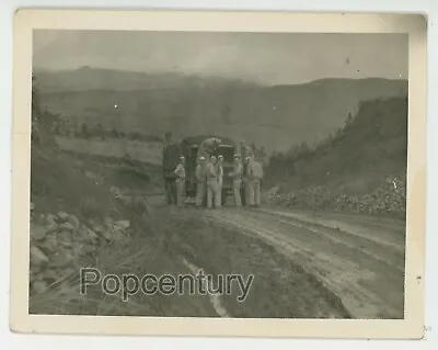 Photograph WW2 China CBI Kunming Road Truck US Army 907th Engineers HQ Photo • $6.85