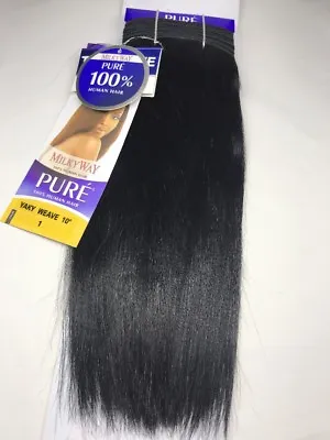 Milky Way PURE Human Hair Weave Extension Yaky_10 _#1 • $15