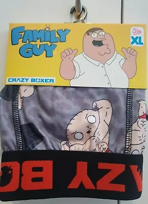 NEW MENS FAMILY GUY Crazy Boxer Brief Size XL Extra Large Underwear Stewie Carto • £9.28