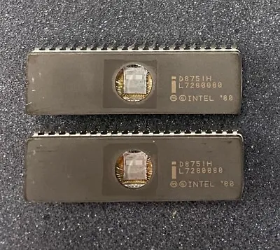 2 Pcs D8751H Intel Microcontroller 8-Bit UVPROM 8051 CPU 12Mhz CMOS CPID40 • $23.99