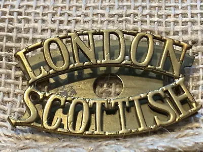 London Scottish Shoulder Title Post 1915 WW1 ANTIQUE • £32.95