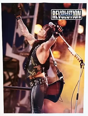 Motley Crue Nikki Sixx Live~orig 1990 Centerfold Poster 15x21~vtg Magazine Pinup • $24.99