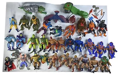He-Man Masters Of The Universe Vintage Toy Figure Lot Of 42 Preowned • $71