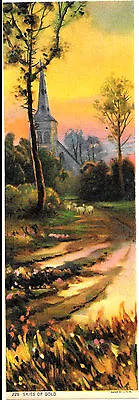 R. Atkinson Fox Church Sheep Trees Road Rare Sample 9 X3  Print 1910 • $26.99