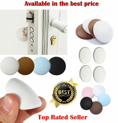 Wall Protector Rubber Stop Door Handle Guard Bumper Stopper Self Adhesive Colors • £2.49