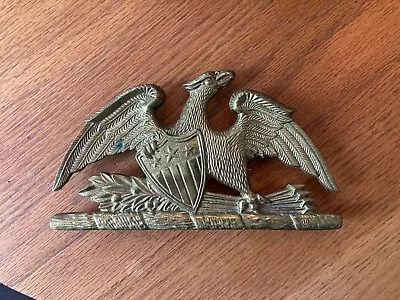 Virginia Metalcrafters Brass Spread Eagle Trivet Plaque Patriotic American 1952 • $18