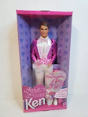 Secret Hearts Ken Barbie Doll 1992 Mattel 7988 Nrfb  • $24.95