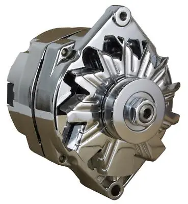 $98.77 • Buy New Chrome Street Rod Gm High Output Alternator Fits 1-one Wire Self Energizing