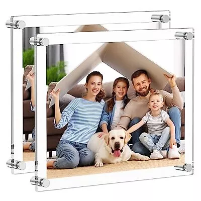 11x14 Acrylic Picture Frames 2 Pack Clear Picture Frames For Wall Modern Fram... • $56.53
