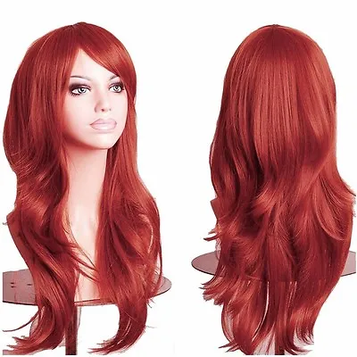 Pink Anime Lolita Wig Cosplay Long Wool Curly Hair Matte Full Head Wig For Women • $19.32