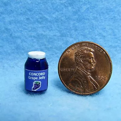 Dollhouse Miniature Detailed Replica Concord Grape Jelly Jar HR54207 • $2.69