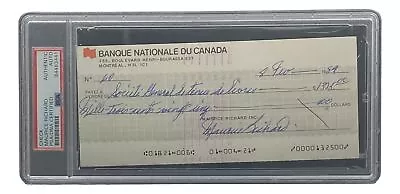 Maurice Richard Signed Montreal Canadiens  Bank Check #60 PSA/DNA • $249.99