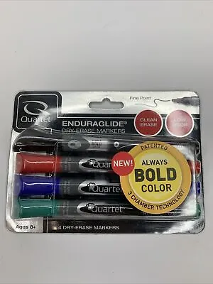 Quartet EnduraGlide Dry-Erase Marker Fine Point Assorted Colors Pack Of 4 • $9.99