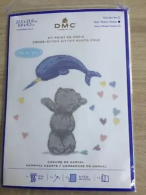 DMC Me To You Cross Stitch Kit - Narwhal Hearts • £9.99