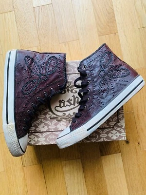 £12 • Buy Ash Brown Leather Shoes. Size 40. Embroidered Detail. Used. FREE POSTAGE 