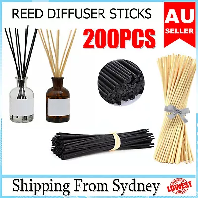 200PCS Premium Reeds Fiber Sticks Aromatherapy Diffusers Home Office 2 Colours • $13.99